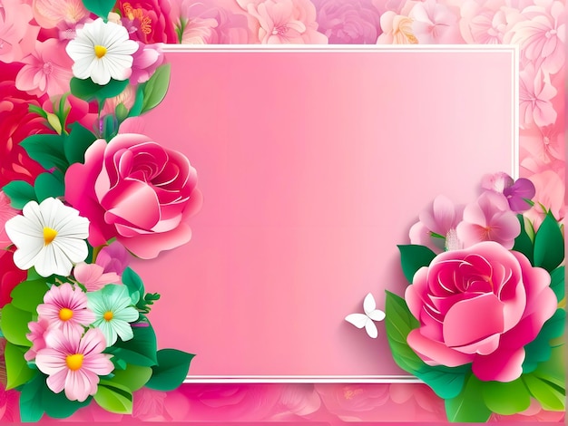 Diseño de fondo para el día de la mujer con flores coloridas