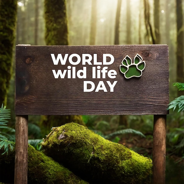 Diseño de fondo para el Día Mundial de la Vida Silvestre