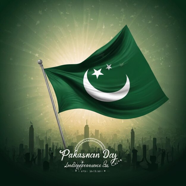 Diseño de fondo del Día de Pakistán