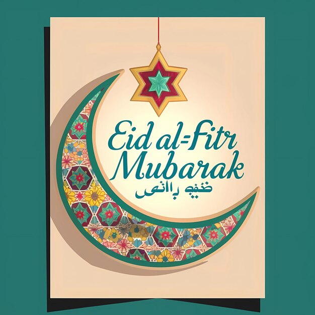 Foto diseño de fondo de eid mubarack