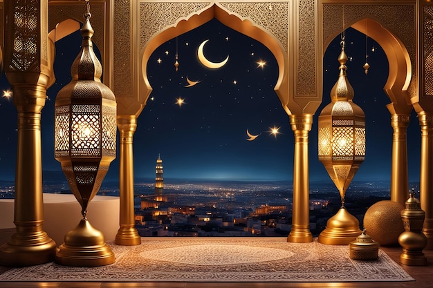 Diseño de fondo de Eid Mubarak