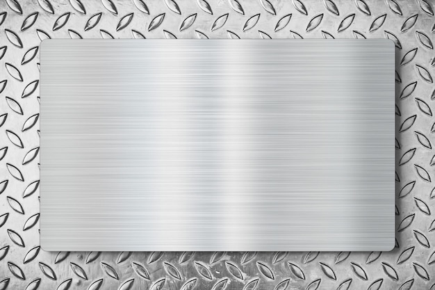 Diseño de fondo para la exhibición de productos con plantilla de placa metálica en el concepto de patrón repetido de hierro
