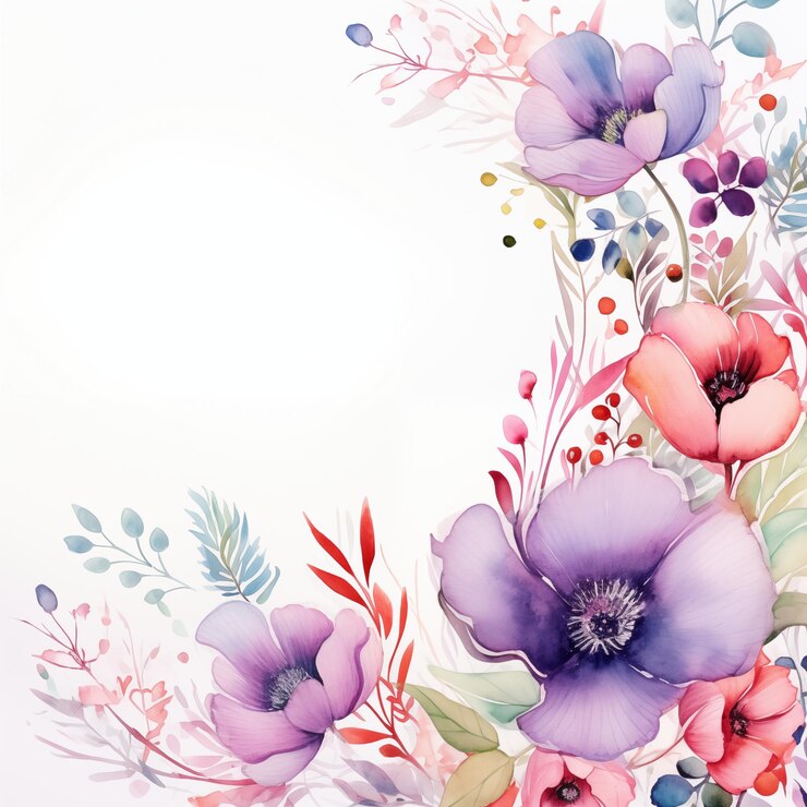 Diseño de fondo floral abstracto de acuarela colorida