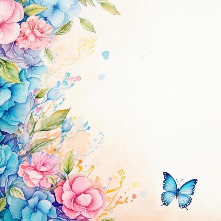 Diseño de fondo floral abstracto de acuarela colorida