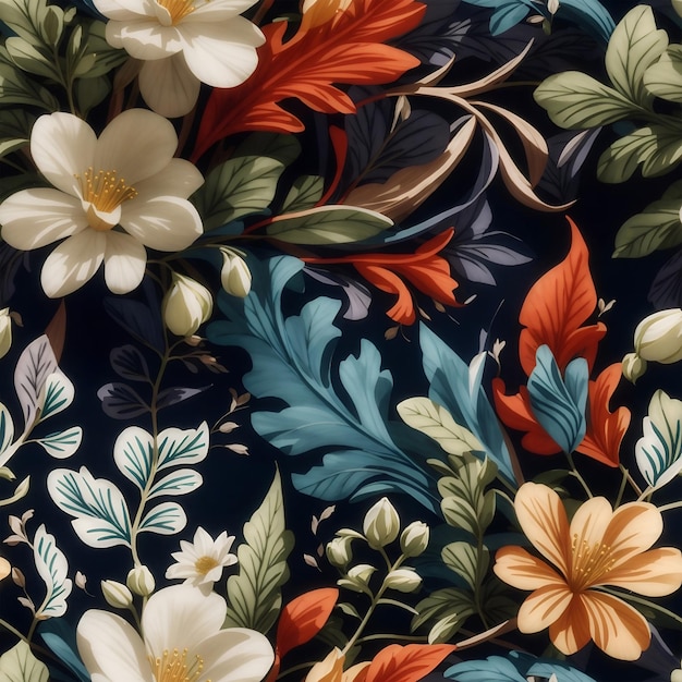 Diseño de fondo floral para azulejos