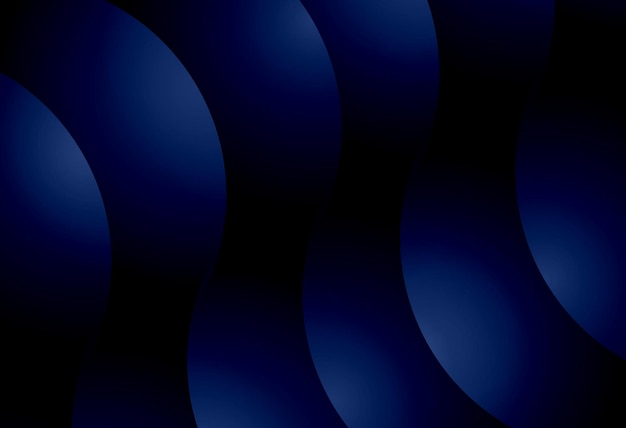 Diseño de fondo geométrico 3D abstracto azul oscuro suave