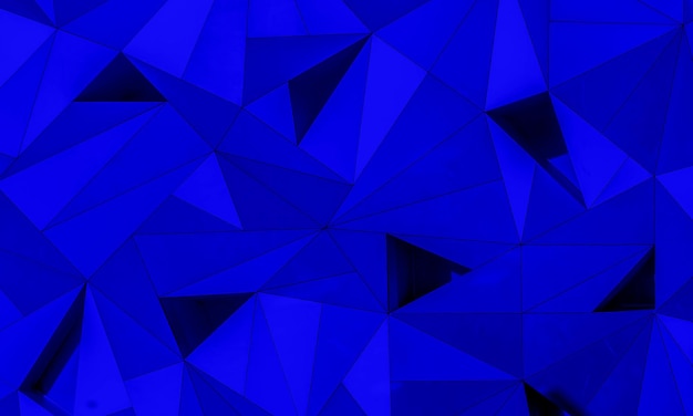 Diseño de fondo geométrico 3D de pantalla azul oscura abstracta
