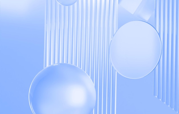 Diseño de fondo geométrico abstracto en 3D Azul claro