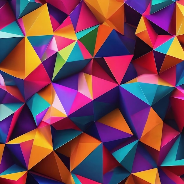 Diseño de fondo geométrico colorido composición abstracta con formas telón de fondo futurista ai generat