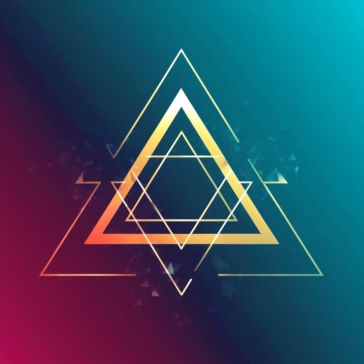 un diseño de fondo geométrico colorido