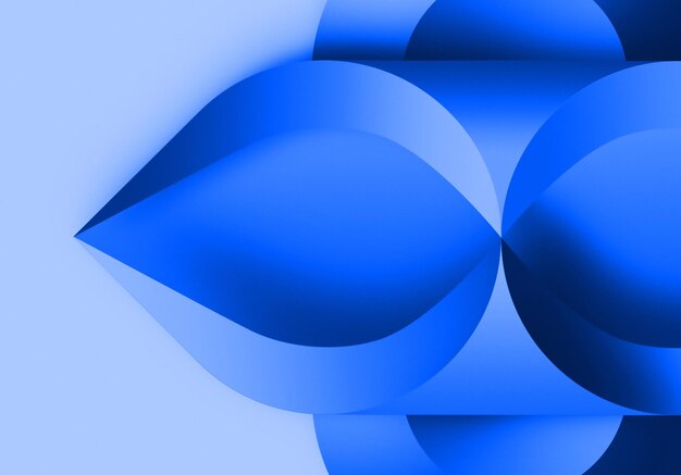 Diseño De Fondo HD De Papel Curvo Abstracto Azul Cielo