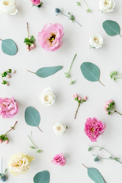 Diseño de fondo de hermosas flores de colores