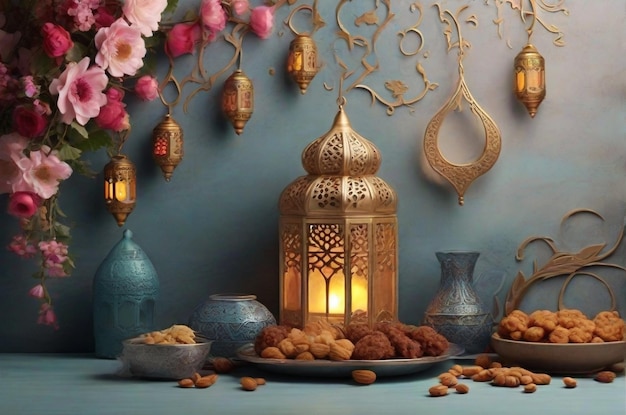 Diseño de fondo del iftar del Ramadán