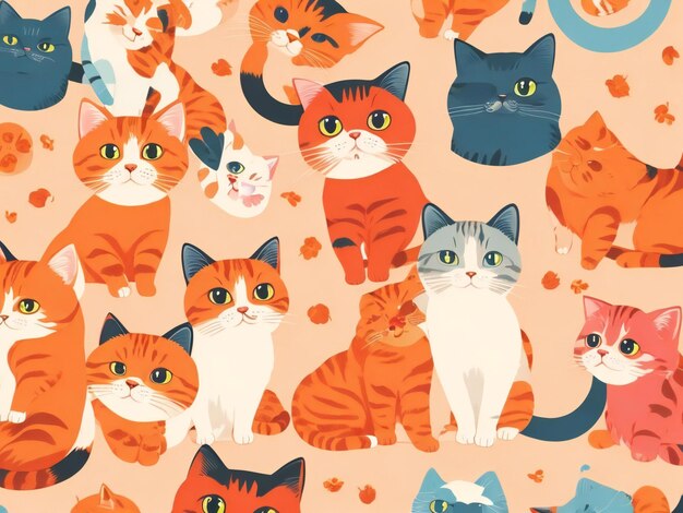 Diseño de fondo de la ilustración del Día Internacional del Gato