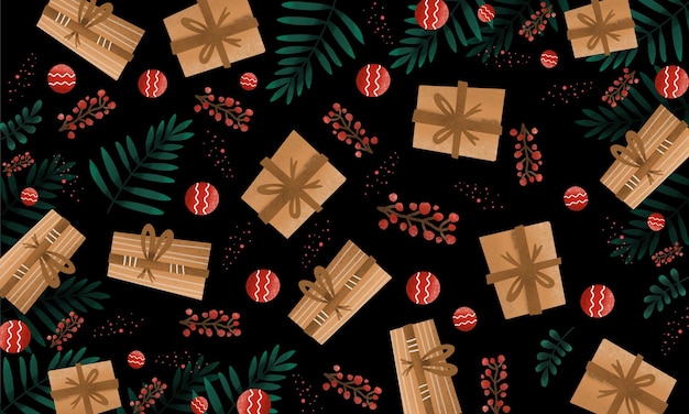 Foto diseño de fondo de ilustración de feliz navidad