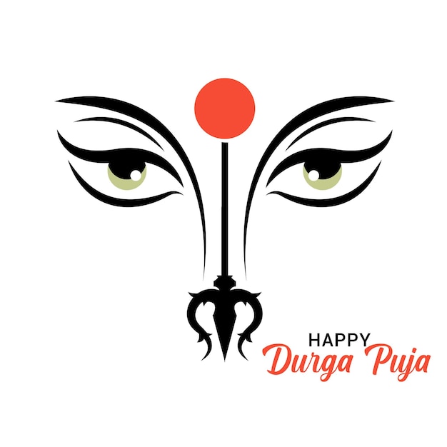 Foto diseño de fondo de ilustración de happy durga puja