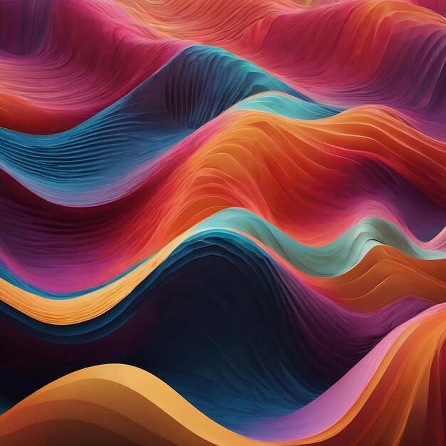 Diseño de fondo de ilustraciones de líneas onduladas abstractas