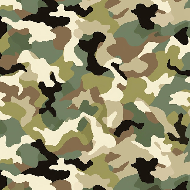 Diseño de fondo de impresión de camuflaje de patrones sin fisuras