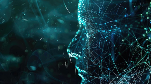 Diseño de fondo de inteligencia artificial futurista
