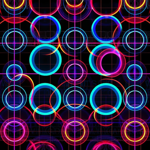 diseño de fondo de luces de neón abstracto de vector