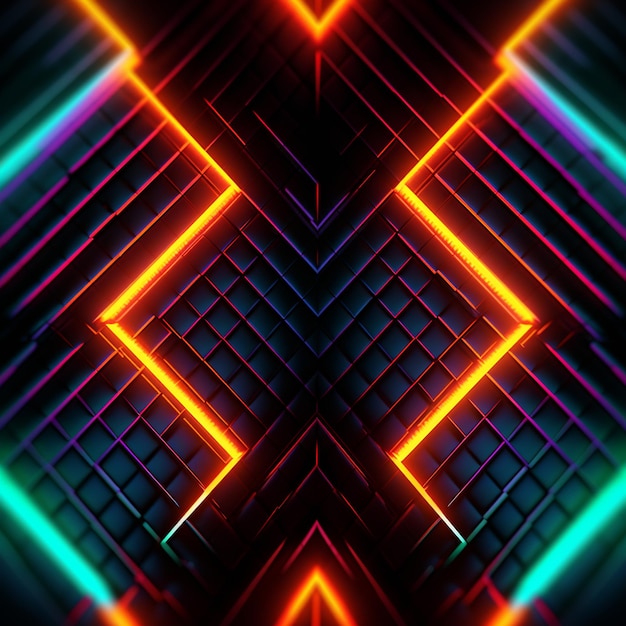 diseño de fondo de luces de neón abstracto de vector