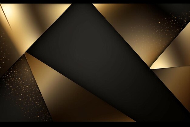 Diseño de fondo de lujo de gradiente dorado con formas geométricas y elemento dorado