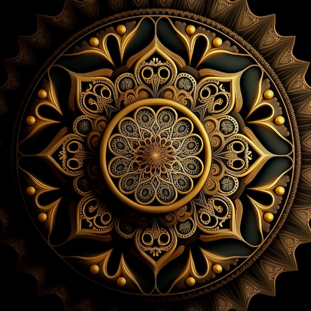 Foto diseño de fondo de mandala decorativo de lujo generado por ai