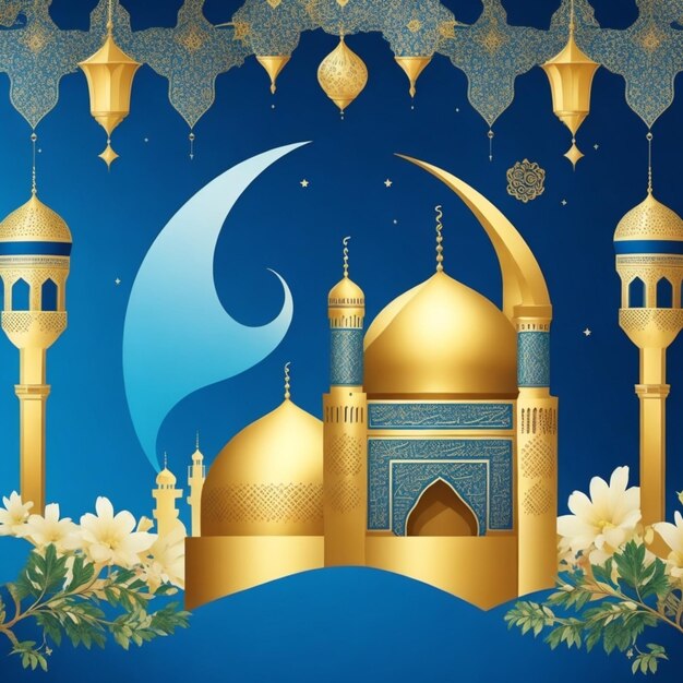 Foto diseño de fondo de maulid nabi