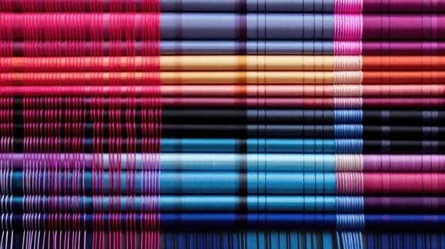Foto diseño de fondo de moda azul brillante algodón colorido patrón abstracto tejido texturizado ropa material textil