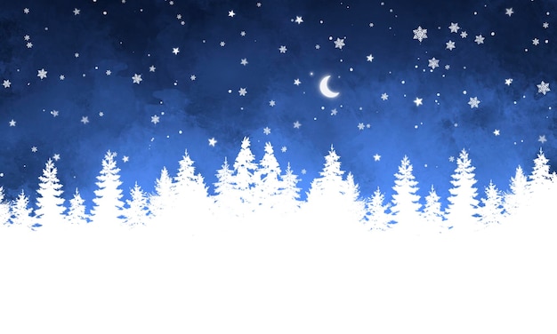 Diseño de fondo de Navidad azul con nieve