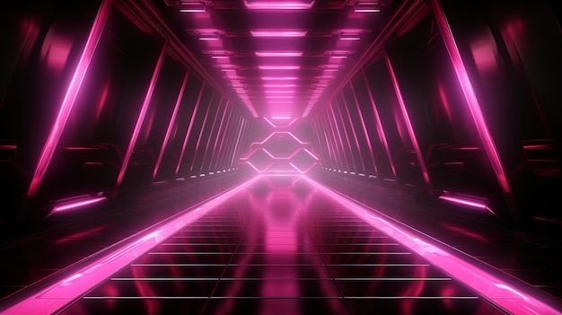 Diseño de fondo de neón de color rosa moderno