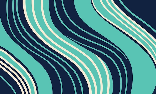 diseño de fondo con objetos de línea ondulada combinados con colores sólidos