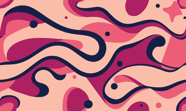 diseño de fondo con objetos ondulados con combinaciones de colores únicas