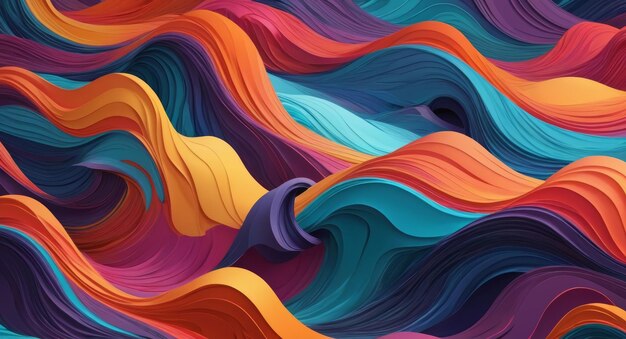 Diseño de fondo de ondas coloridas abstractas