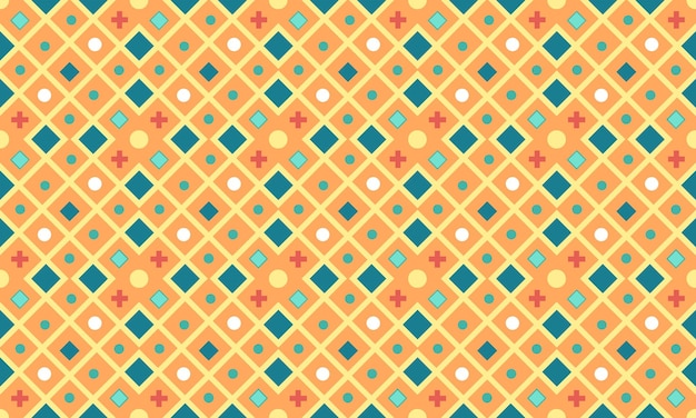 Diseño de fondo de papel de pared de patrón plano sin costuras basado en cuadrícula