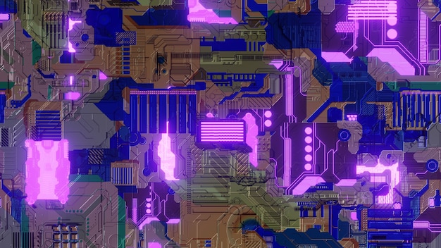 Diseño del fondo del papel pintado del ejemplo de la tecnología del chipset inconsútil de la placa base