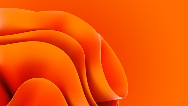 Diseño de fondo y papel tapiz abstracto naranja 3D