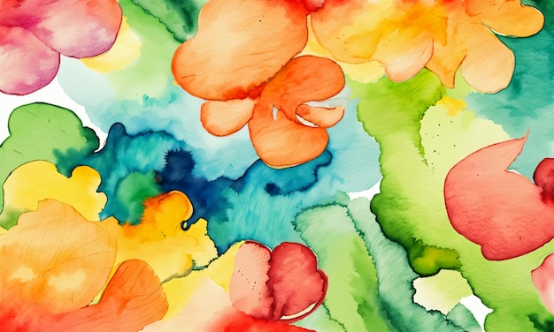 Foto diseño de fondo de papel tapiz de estilo de dibujos animados de ilustración de pintura abstracta colorida acuarela