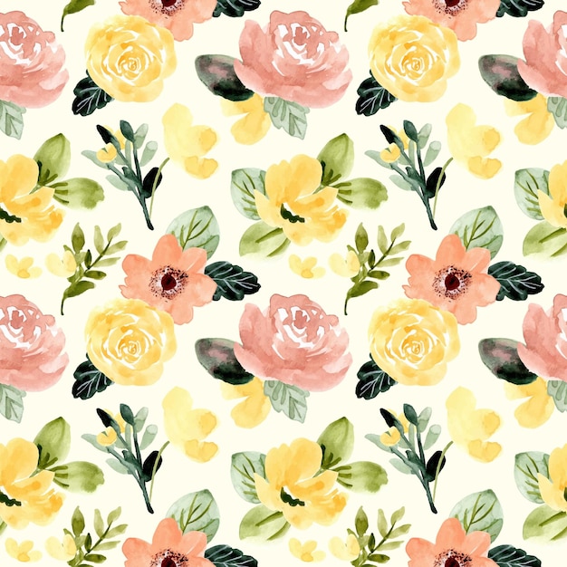 Diseño de fondo de patrón floral transparente