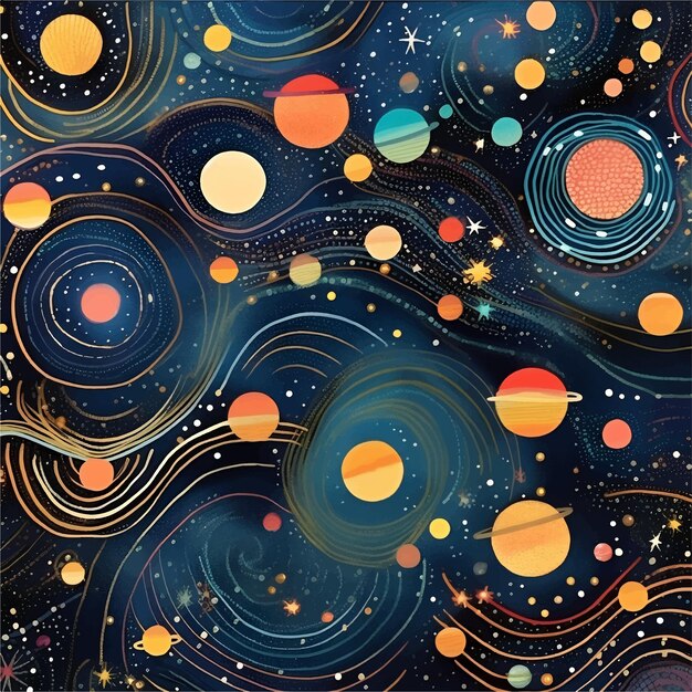 Diseño de fondo de patrón de galaxia abstracta