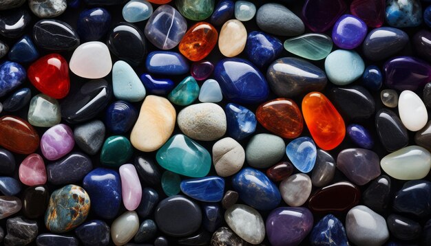 Foto diseño de fondo con piedras naturales y más preciosas creadas con inteligencia artificial