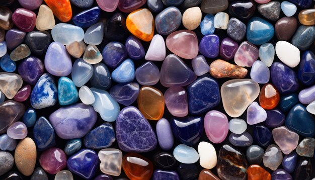 Diseño de fondo con piedras naturales y más preciosas creadas con Inteligencia Artificial