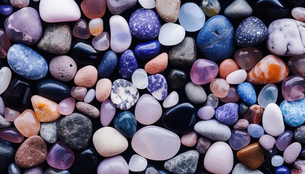 Diseño de fondo con piedras naturales y más preciosas creadas con Inteligencia Artificial