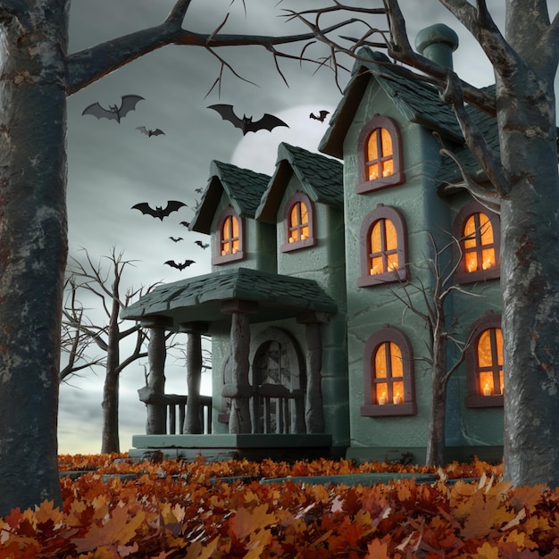 Diseño de fondo plano al estilo de Halloween