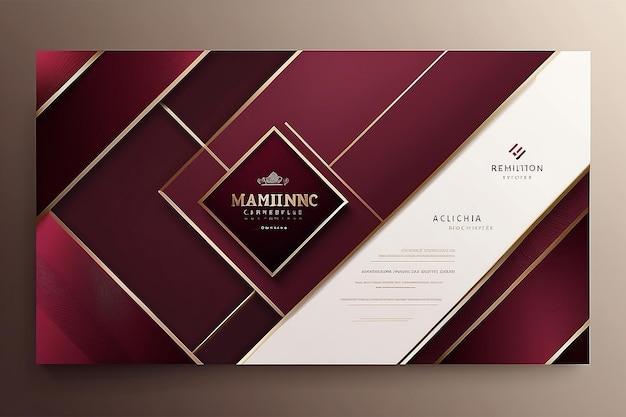 Foto diseño de fondo premium con patrón de línea diagonal en color marrón plantilla horizontal vectorial para banner comercial digital