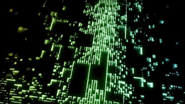 Diseño de fondo verde una abstracción brillante hecha como fondo en tonos verdes