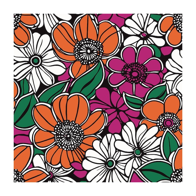 Diseño de formas botánicas eclécticas retro.
