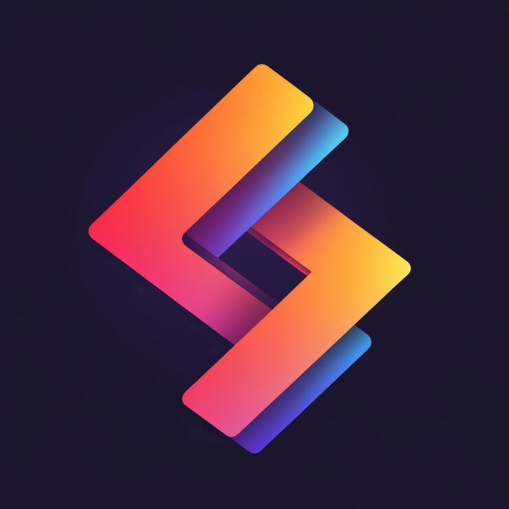 Foto diseño de formas geométricas abstractas con colores gradientes