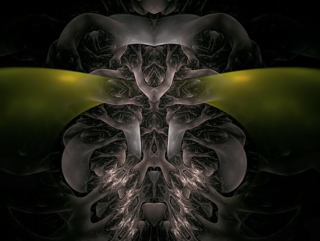 Foto diseño fractal abstracto con efecto d