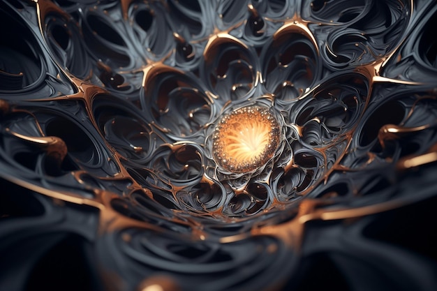 Un diseño fractal cautivador con geometría intrincada 00031 02